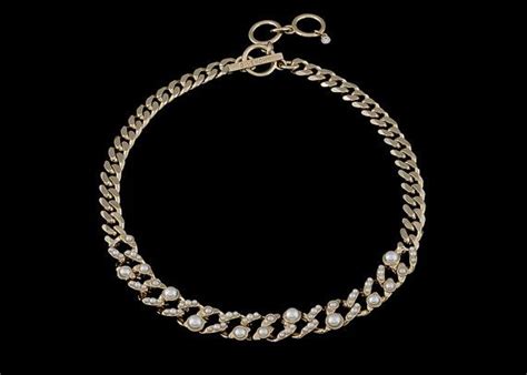 givenchy chain link necklace|givenchy pearl necklace.